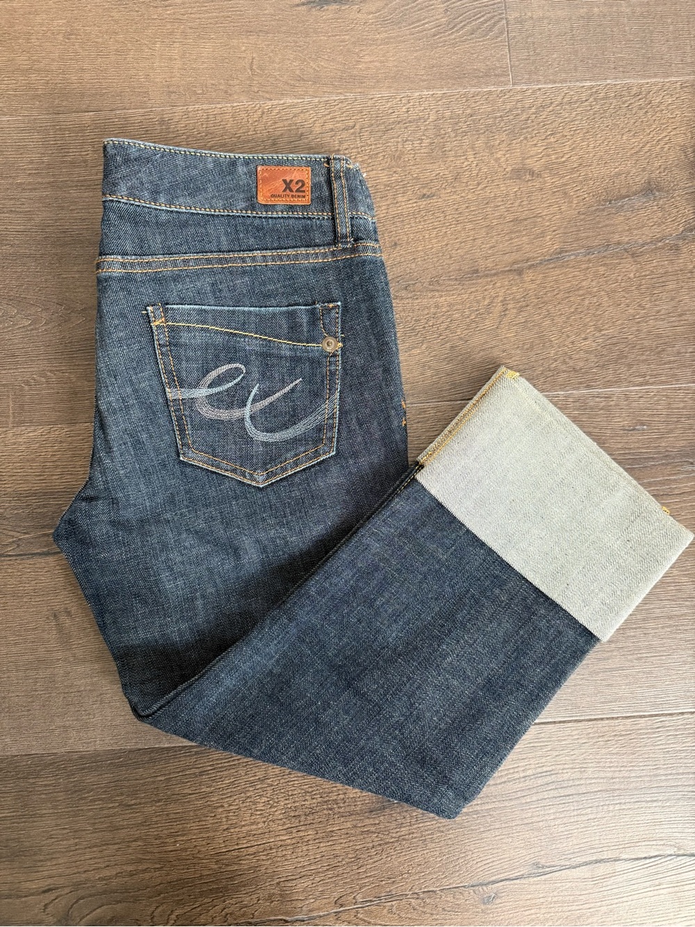 Express X2 Women’s Cropped Jeans with Contrast Stitching